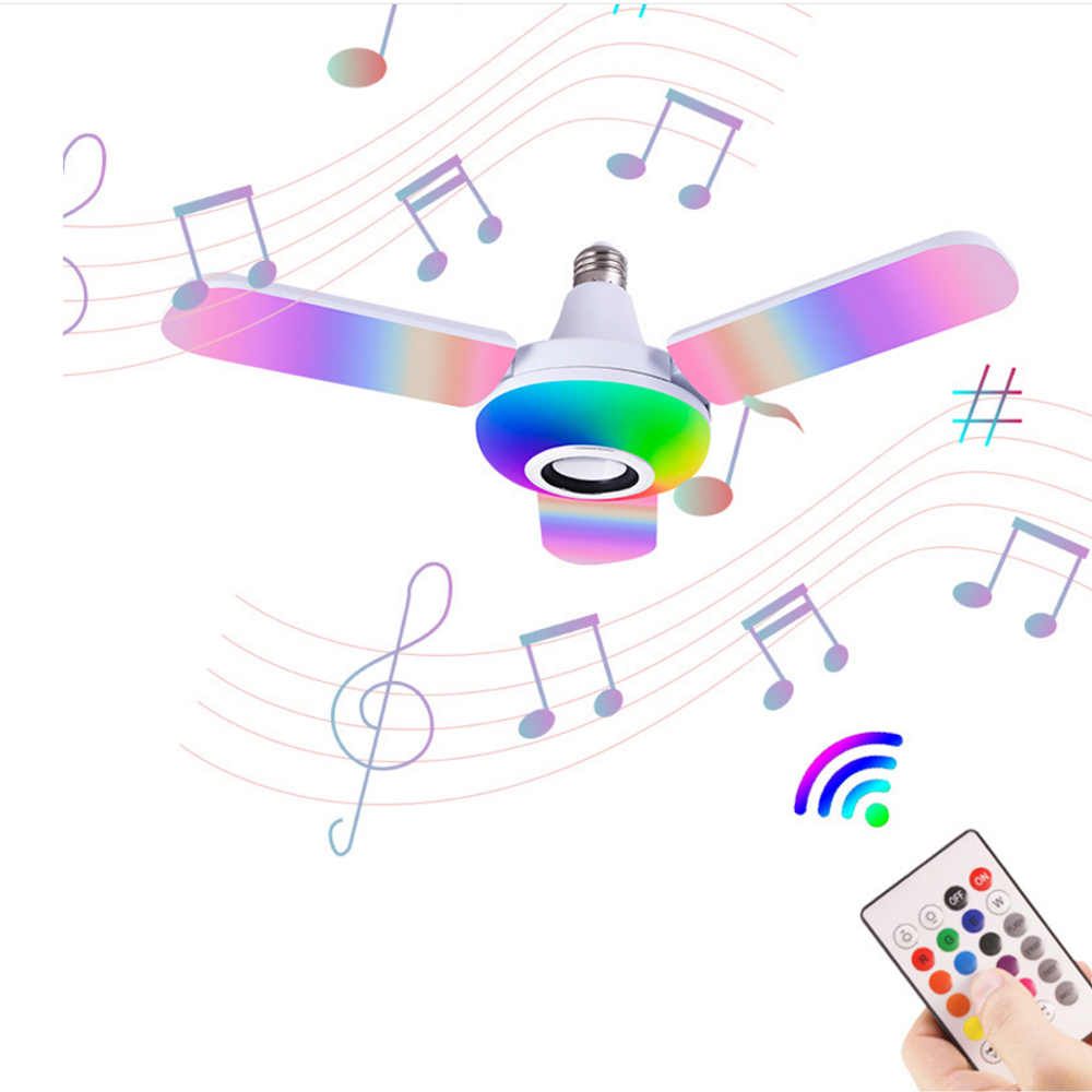 Voice Control Light Bulb - Lâmpada led colorida com controle remoto,