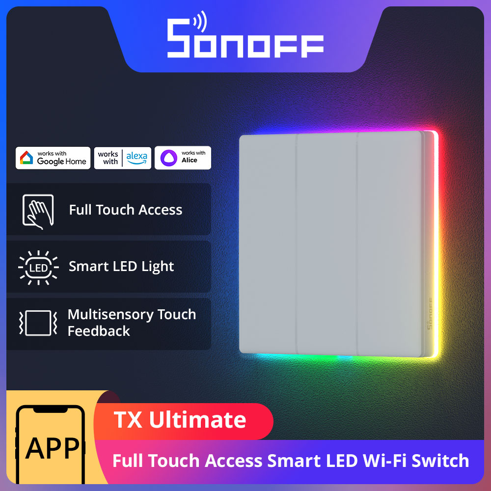 Alexa Compatible Bulb - SONOFF-TX Interruptor de parede WiFi inteligente