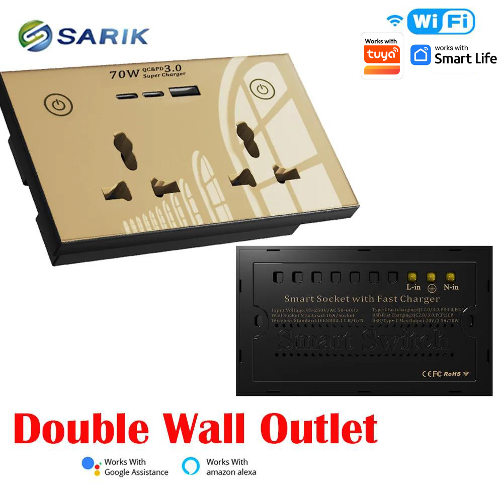 Smart Home Touchscreen Control Panel - Tomada de Parede Wi-Fi para Casa