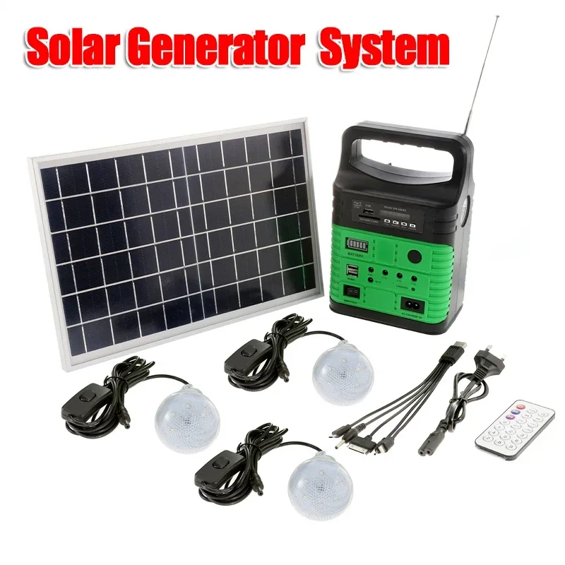 Voice Control Light Bulb - Portátil Camping Solar Power Generator System,
