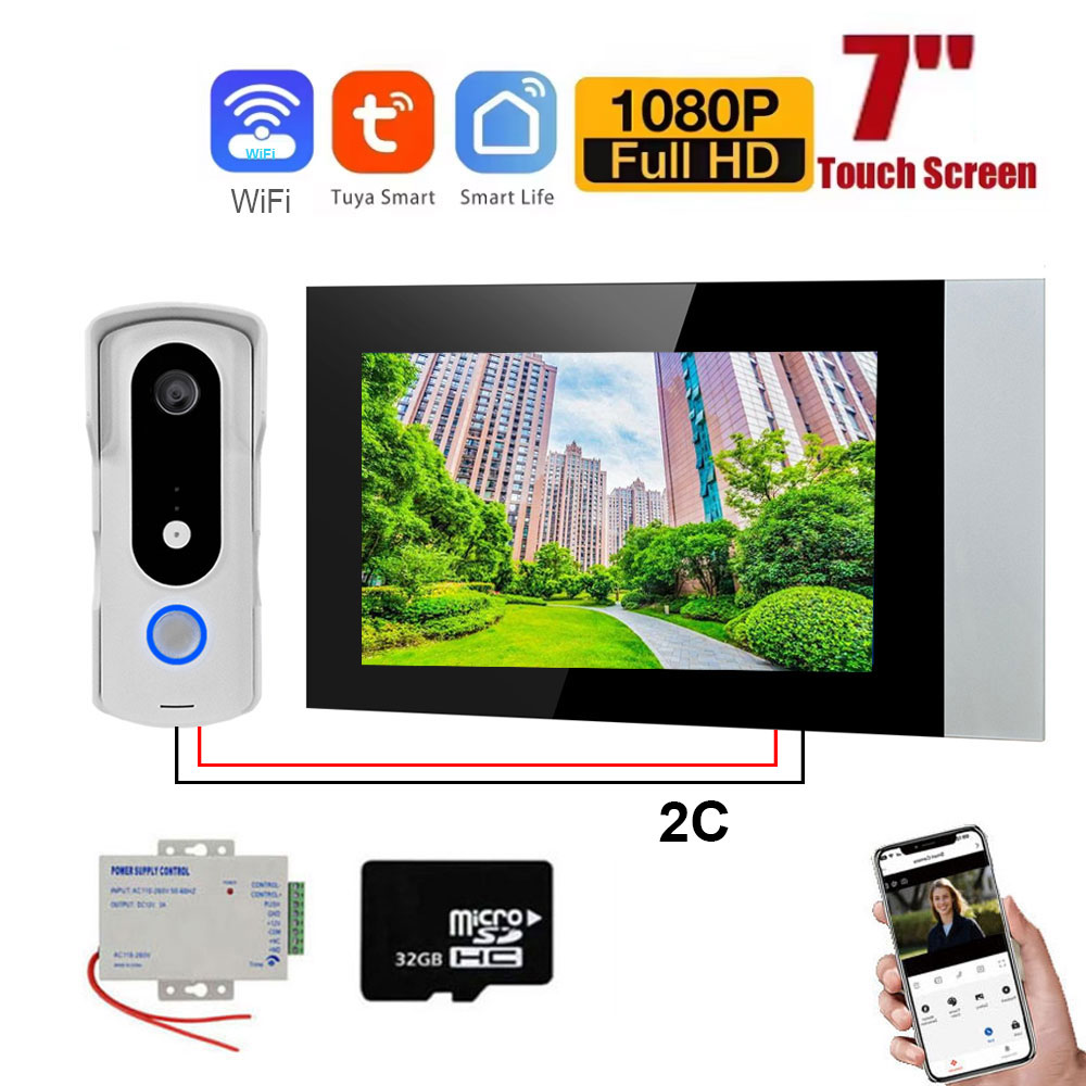 Smart Home Video Doorbell Enhanced Security With Smart Doorbell - 2 fios casa inteligente tuya wifi