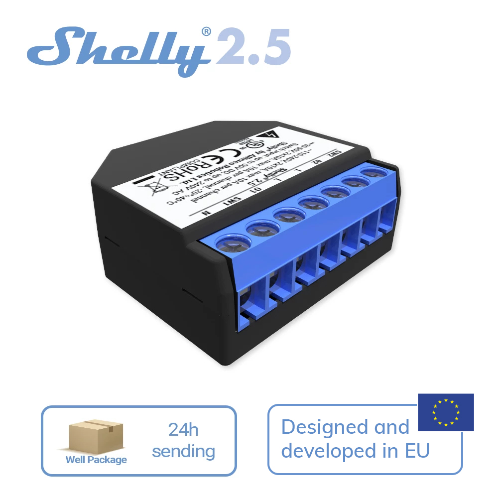 Smart Home Open Source - Shelly 2.5 Smart Home Duplo Relé