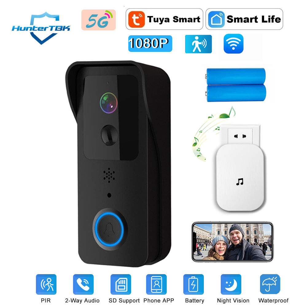 Smart Home Video Doorbell Enhanced Security With Smart Doorbell - Câmera de Campainha WiFi HD 1080P