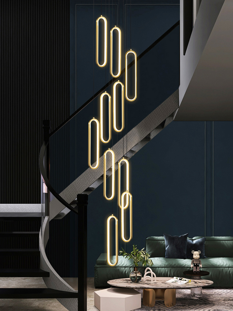 Voice Control Light Bulb - Luminária pendente em formato oval, moderna,