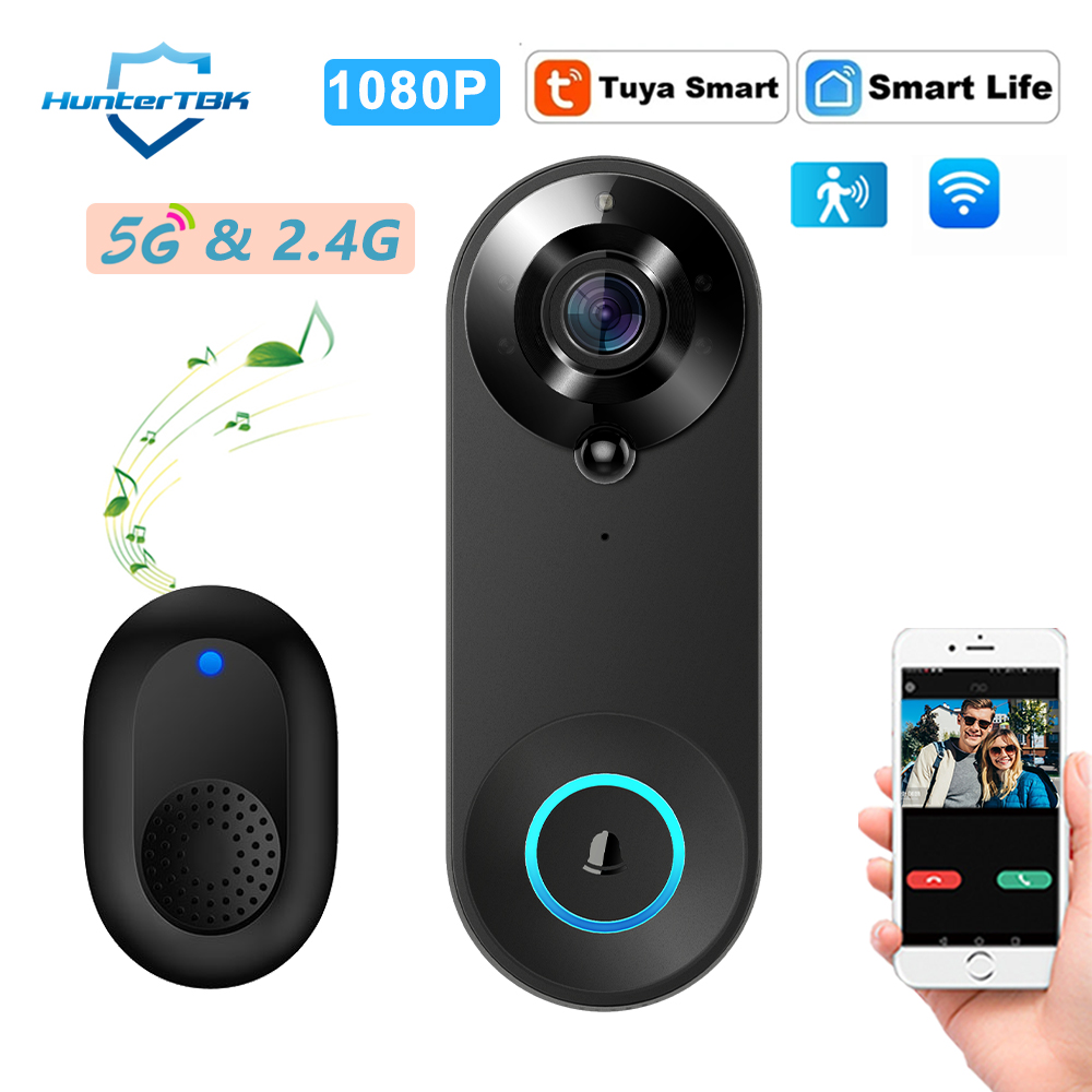 Smart Home Video Doorbell Enhanced Security With Smart Doorbell - Campainha de Vídeo WiFi 5G 2.4G