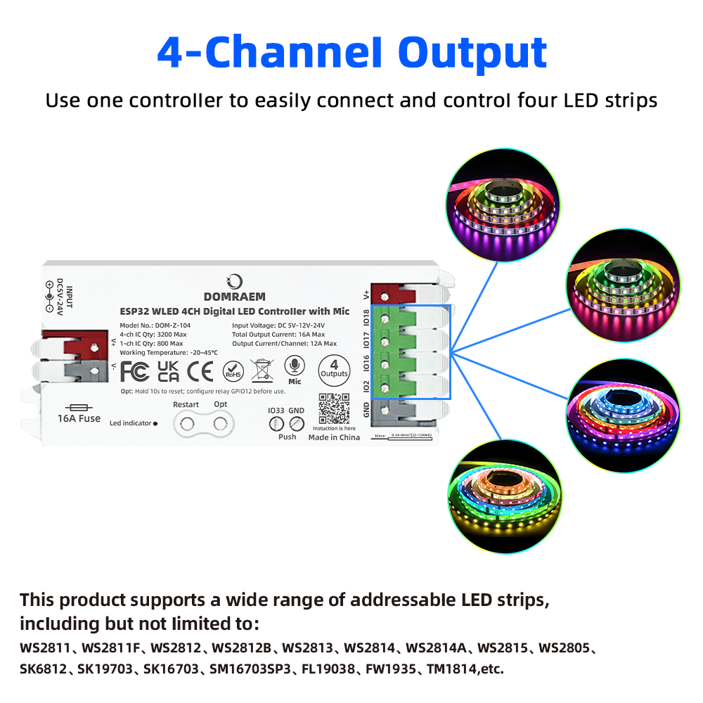 Controlador DOMRAEM ESP32 WLED - Alexa Compatible Bulb avaliação e preço