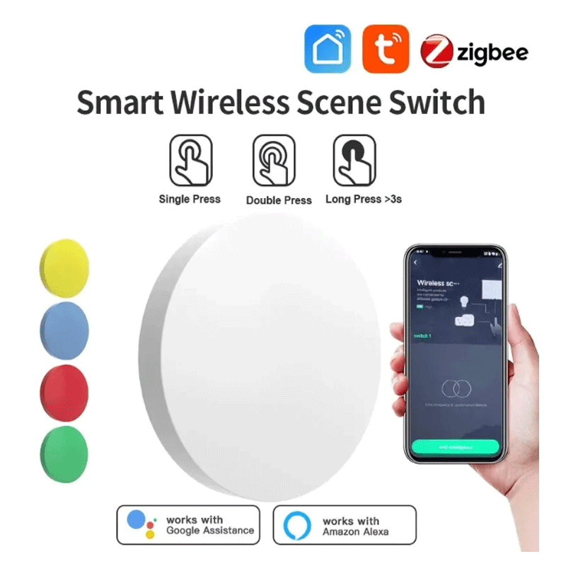 Botão Sem Fio Inteligente Tuya - Smart Home Google Assistant avaliação e preço