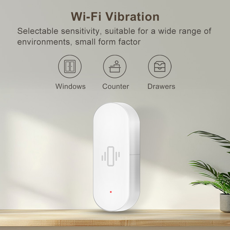 Sensor de Vibração WiFi Tuya,  - Smart Home Living avaliação e preço