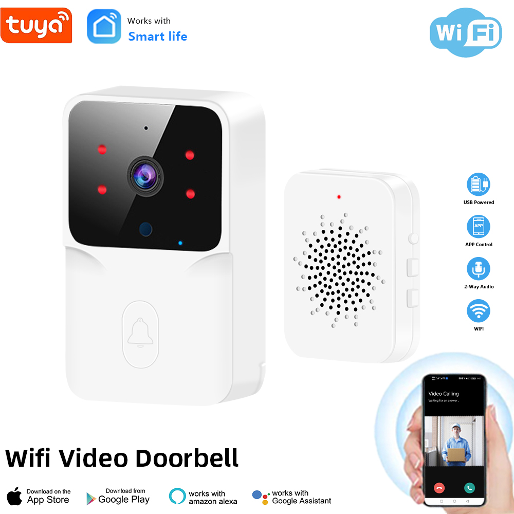 Tuya wi fi vídeo campainha sem - Smart Home Video Doorbell Enhanced Security With Smart Doorbell avaliação e preço