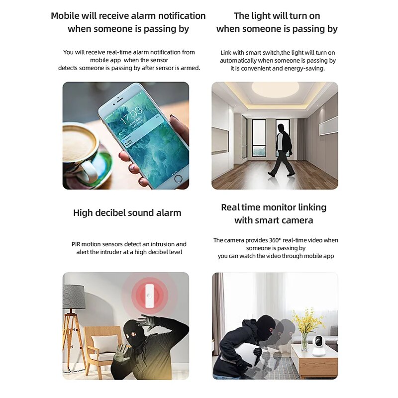 Tuya-Zigbee Sensor de Moviment - Smart Home Living avaliação e preço