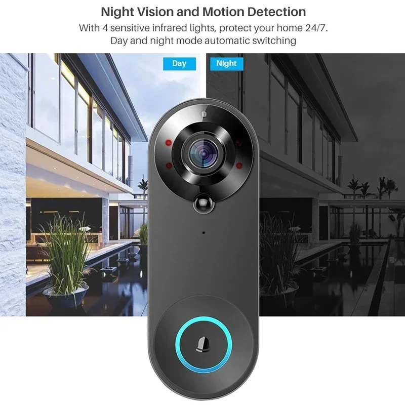 Hd 1080p inteligente sem fio c - Smart Home Video Doorbell Enhanced Security With Smart Doorbell avaliação e preço
