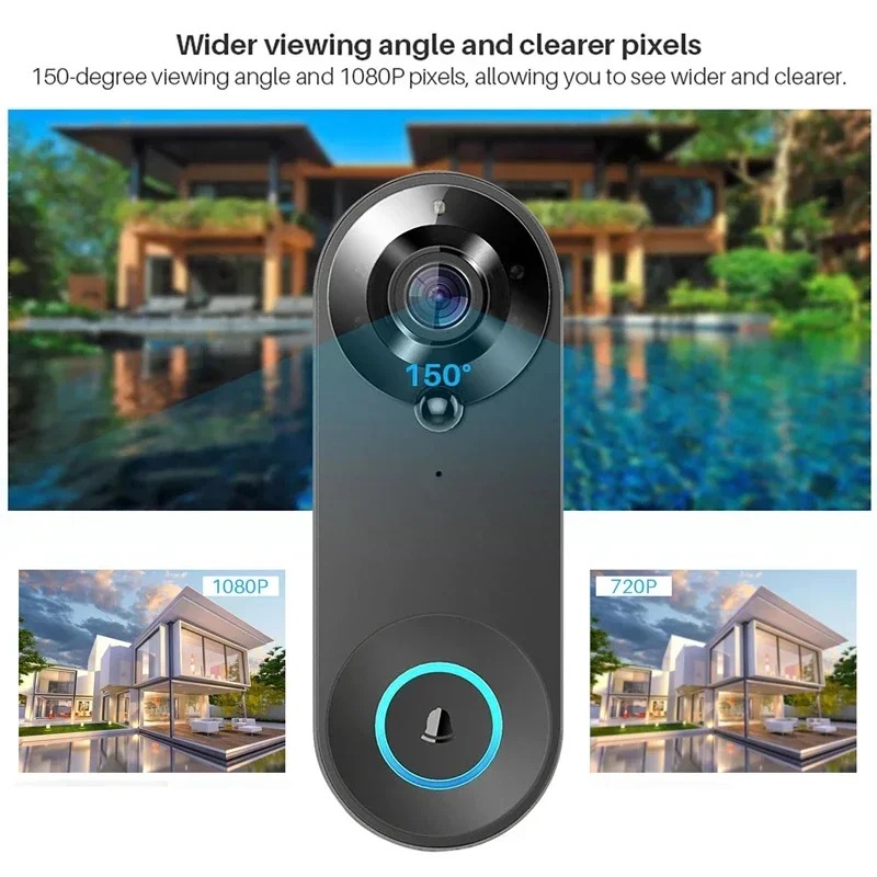 Hd 1080p inteligente sem fio c - Smart Home Video Doorbell Enhanced Security With Smart Doorbell avaliação e preço