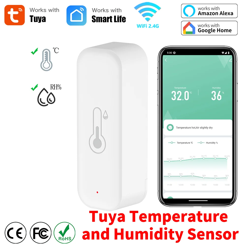 Tuya-Termômetro doméstico inte - Smart Home Design avaliação e preço