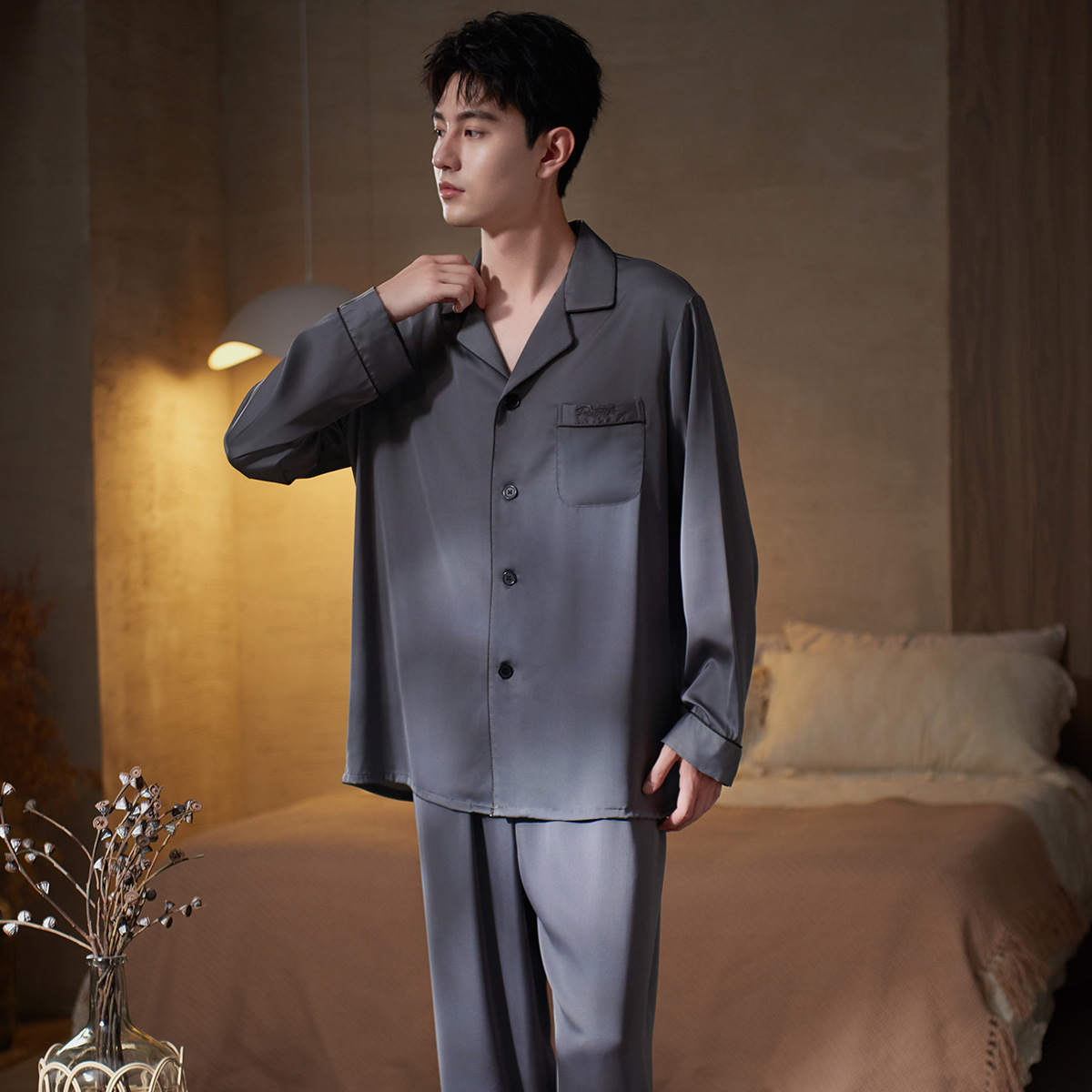 Camisa masculina de seda gelad - Smart Home Simulation avaliação e preço