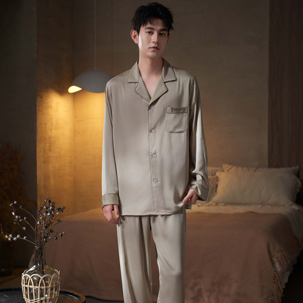 Camisa masculina de seda gelad - Smart Home Simulation avaliação e preço