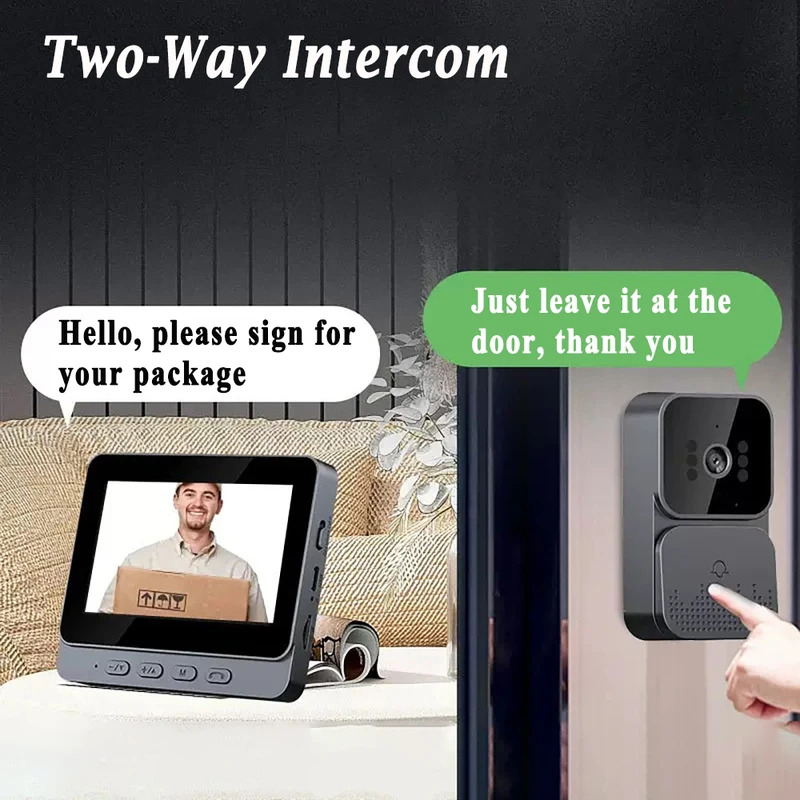Campainha Inteligente WiFi 2.4 - Smart Home Video Doorbell Enhanced Security With Smart Doorbell avaliação e preço