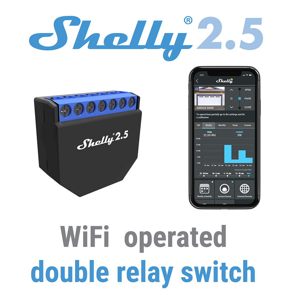 Shelly 2.5 Smart Home Duplo Re - Smart Home Open Source avaliação e preço
