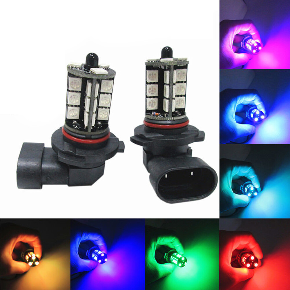 2x RGB H11 H9 H8 5050 27SMD Fa - Voice Control Light Bulb avaliação e preço