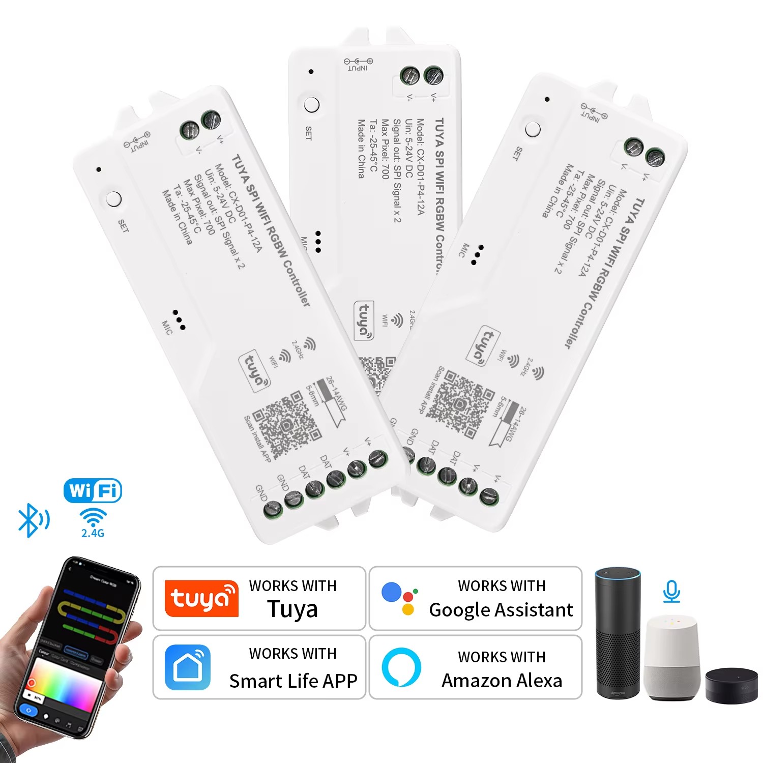 Controlador Tuya Wifi LED SPI  - Alexa Compatible Bulb avaliação e preço