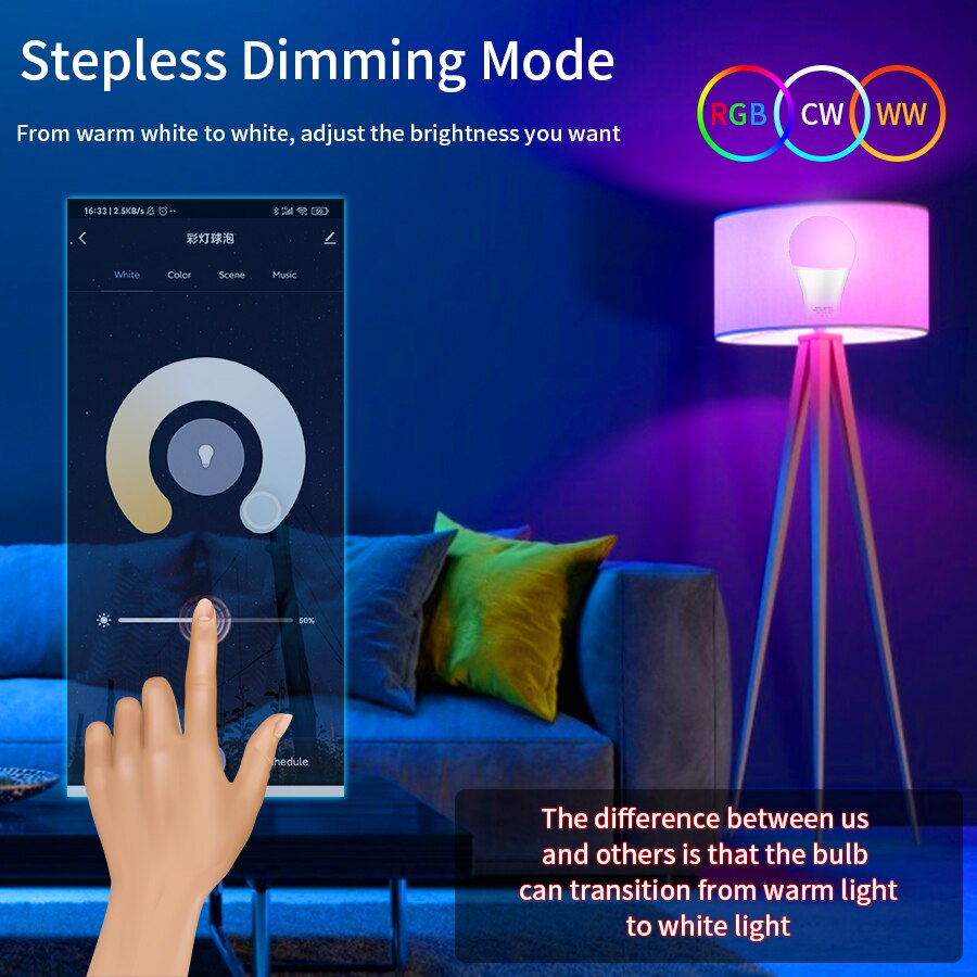 Lâmpada LED Inteligente E27 Wi - Voice Control Light Bulb avaliação e preço