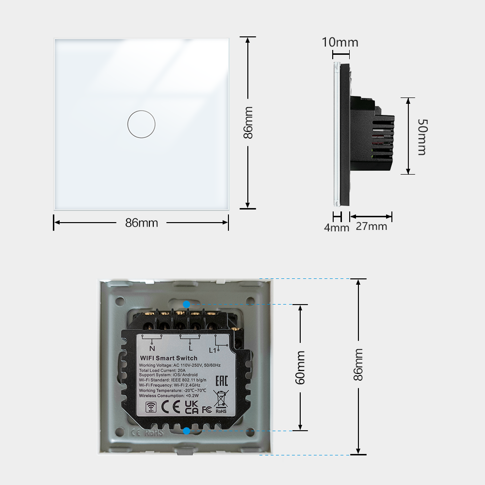 Tawoia wi fi interruptor intel - Smart Home Touchscreen Control Panel avaliação e preço