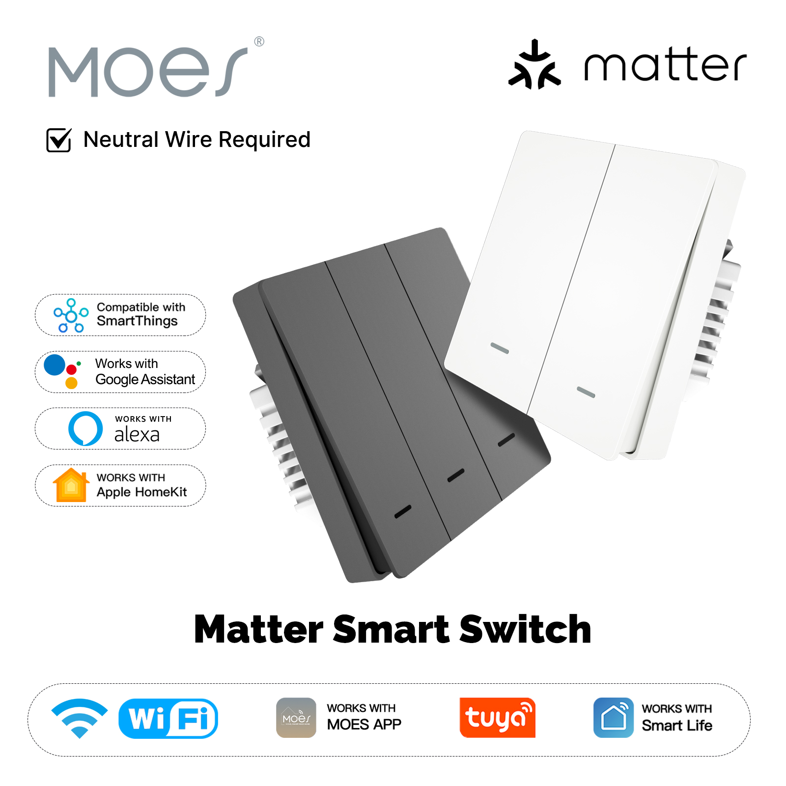 MOES Matter Tuya WiFi Interrup - Smart Home Ikea avaliação e preço