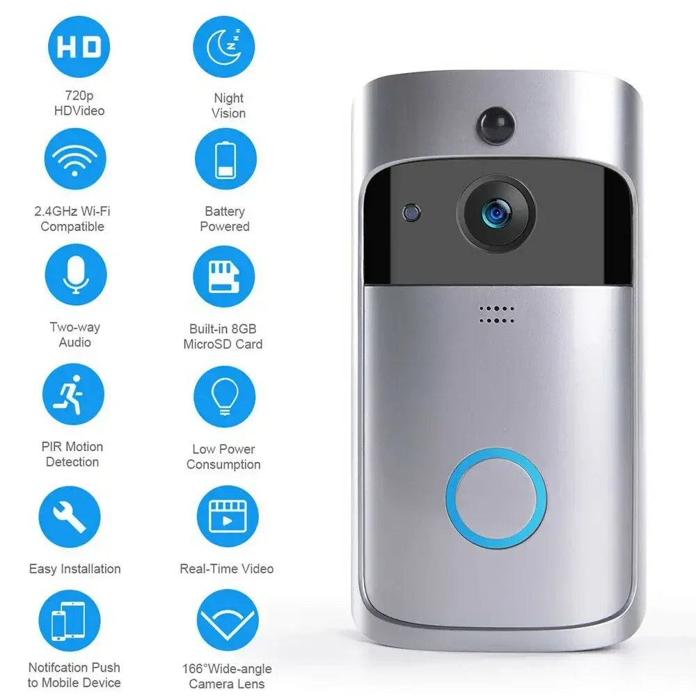 Câmera de Campainha Sem Fio WI - Smart Home Video Doorbell Enhanced Security With Smart Doorbell avaliação e preço