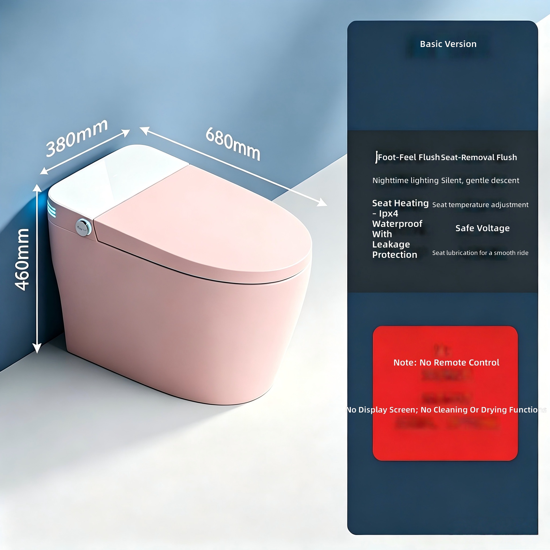 Sanitário Inteligente, Rosa, A - Smart Home In Us avaliação e preço