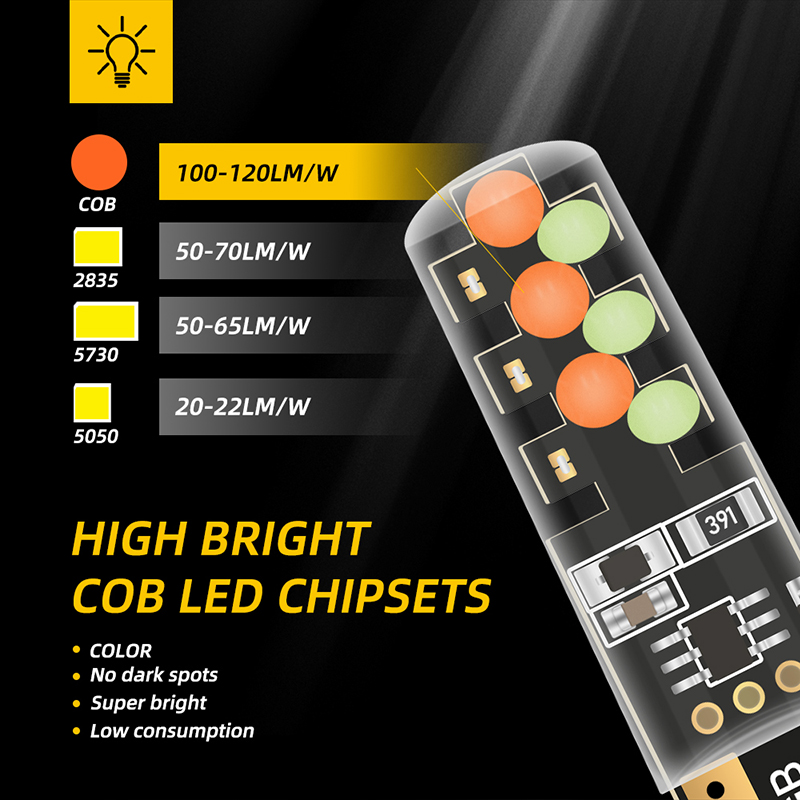 1 conjunto t10 w5w rgb lâmpada - Voice Control Light Bulb avaliação e preço